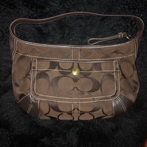 NW Coach Brown Signature Ergo Hobo HandBag